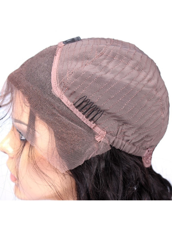 Lace front wig 100% human hair Deep wave avec baby hair Non 