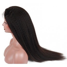 Frontal Lace Wig Human Hair kinky straight 20P